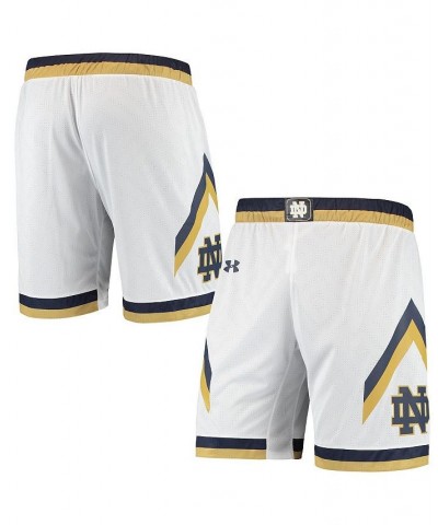 Men's White Notre Dame Fighting Irish Replica Basketball Short $42.11 Shorts