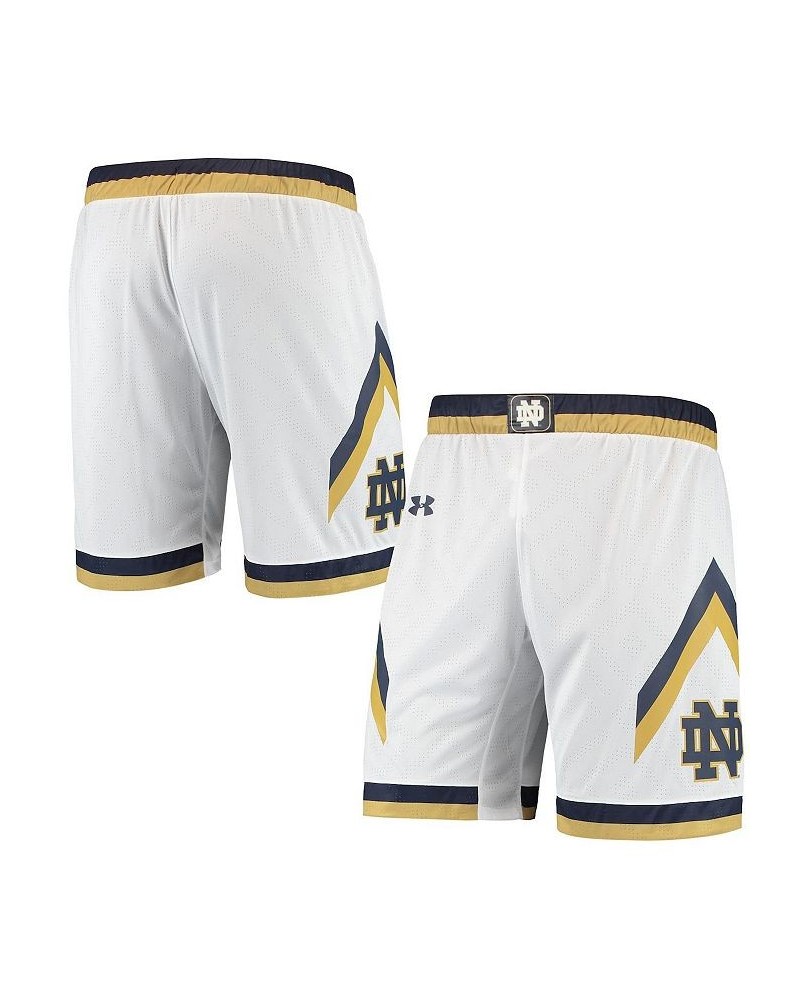 Men's White Notre Dame Fighting Irish Replica Basketball Short $42.11 Shorts