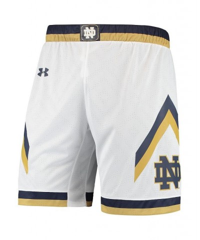 Men's White Notre Dame Fighting Irish Replica Basketball Short $42.11 Shorts