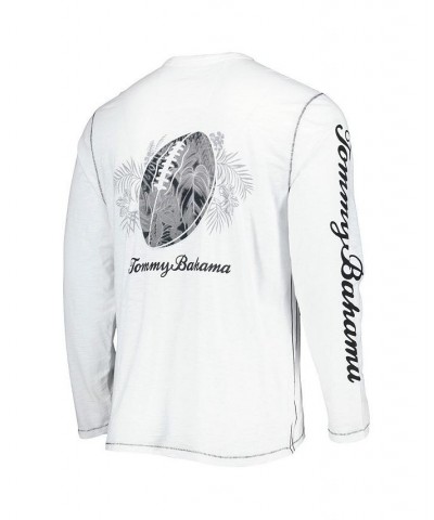 Men's White Las Vegas Raiders Laces Out Billboard Long Sleeve T-shirt $50.59 T-Shirts