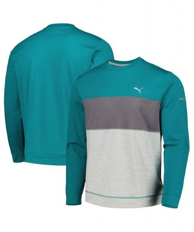 Men's Teal THE PLAYERS CLOUDSPUN Color-Block Pullover Sweatshirt $44.10 Sweatshirt