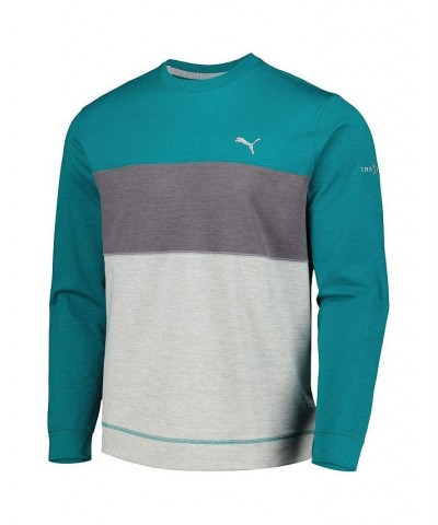 Men's Teal THE PLAYERS CLOUDSPUN Color-Block Pullover Sweatshirt $44.10 Sweatshirt