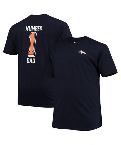 Men's Branded Navy Denver Broncos Big and Tall 1 Dad 2-Hit T-shirt $23.64 T-Shirts