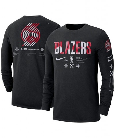 Men's Black Portland Trail Blazers Essential Air Traffic Control Long Sleeve T-shirt $16.81 T-Shirts