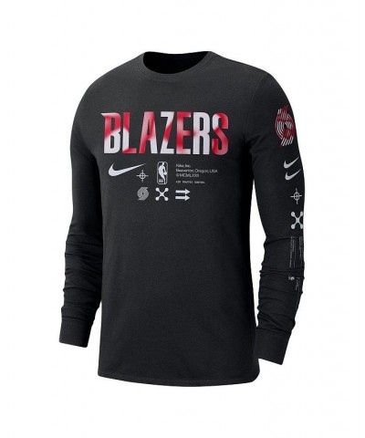 Men's Black Portland Trail Blazers Essential Air Traffic Control Long Sleeve T-shirt $16.81 T-Shirts