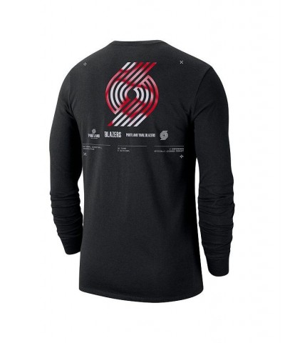 Men's Black Portland Trail Blazers Essential Air Traffic Control Long Sleeve T-shirt $16.81 T-Shirts