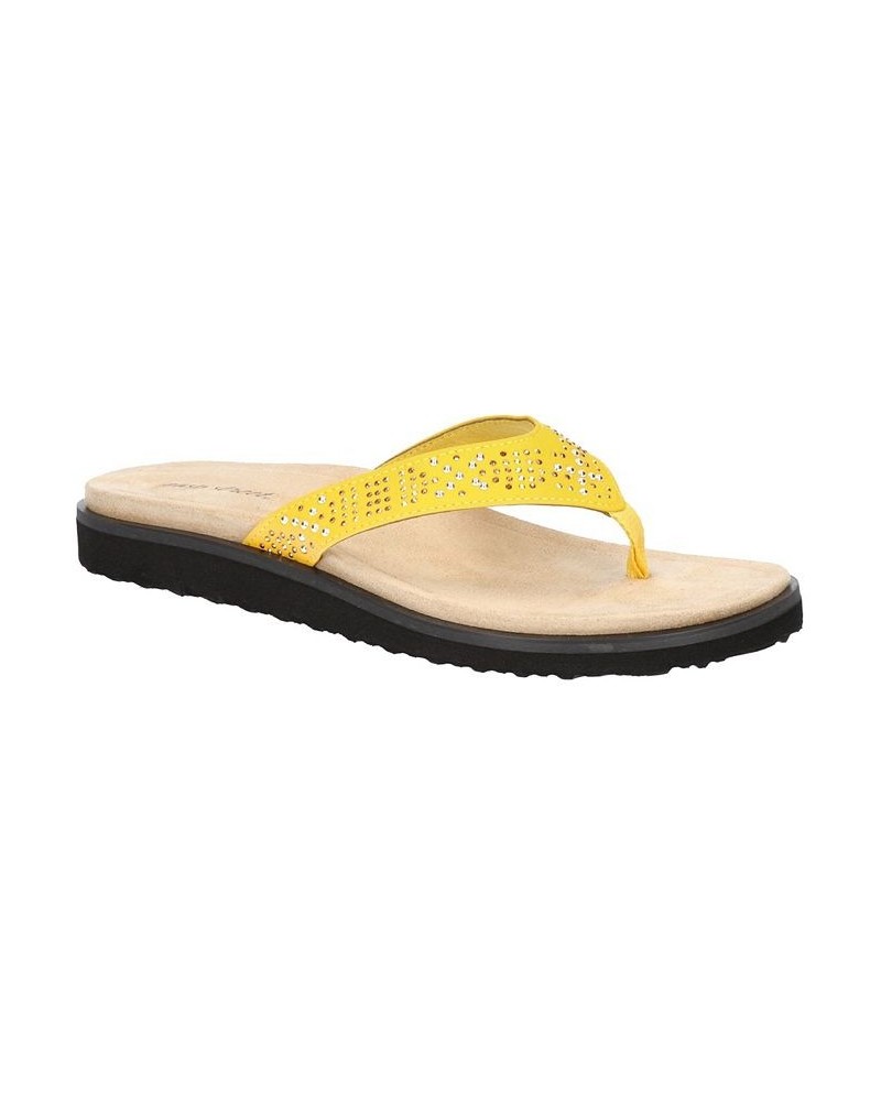 Women's Stevie Thong Sandals Yellow $29.90 Shoes