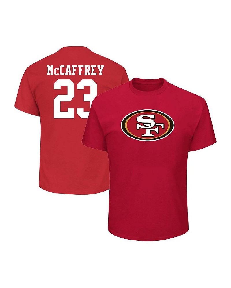 Men's Branded Christian McCaffrey Scarlet San Francisco 49ers Big and Tall Player Name and Number T-shirt $29.11 T-Shirts