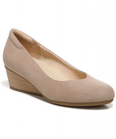 Women's Be Ready Wedge Pumps Taupe Microfiber $41.60 Shoes