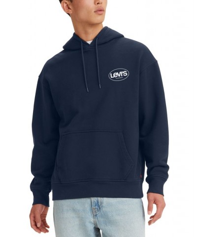 Men's Surf Relaxed-Fit Fleece Hoodie Blue $11.69 Sweatshirt