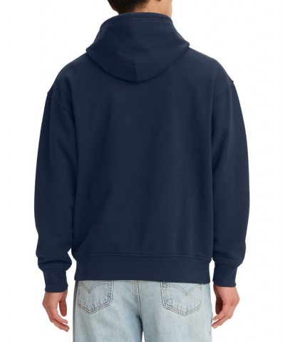 Men's Surf Relaxed-Fit Fleece Hoodie Blue $11.69 Sweatshirt