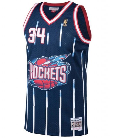 Men's Hakeem Olajuwon Navy Houston Rockets 1996-97 Hardwood Classics Swingman Jersey $34.24 Jersey