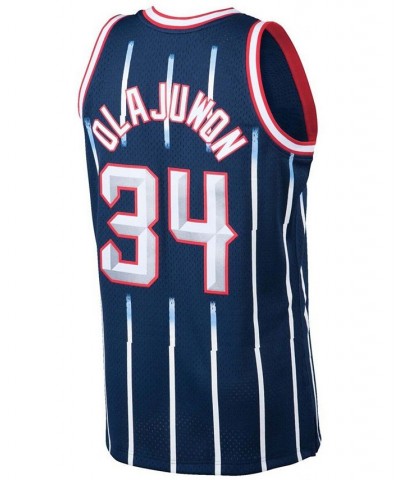 Men's Hakeem Olajuwon Navy Houston Rockets 1996-97 Hardwood Classics Swingman Jersey $34.24 Jersey