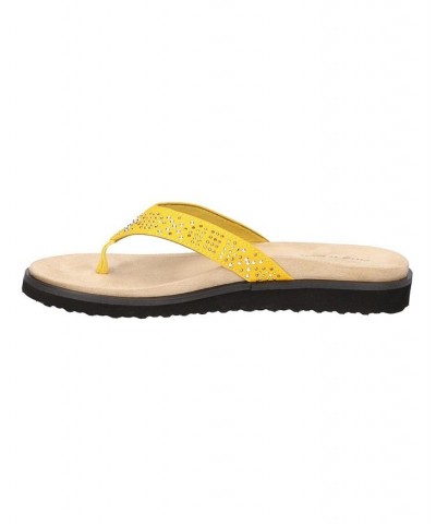 Women's Stevie Thong Sandals Yellow $29.90 Shoes