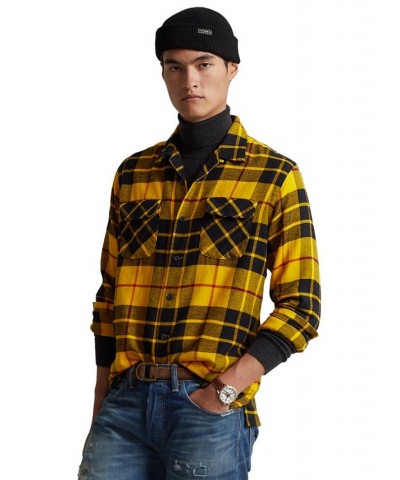 Men's Classic-Fit Plaid Twill Camp Shirt Multi $41.65 Shirts