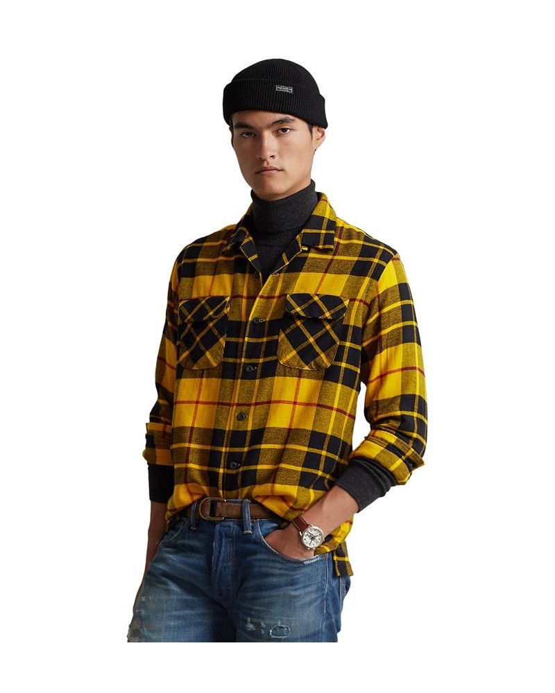 Men's Classic-Fit Plaid Twill Camp Shirt Multi $41.65 Shirts