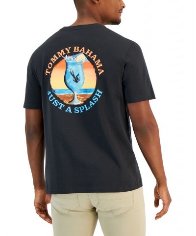 Men's Just A Splash Logo Graphic T-Shirt Gray $26.45 T-Shirts