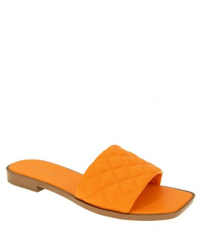 Women's Laila Flat Sandal Orange $44.50 Shoes