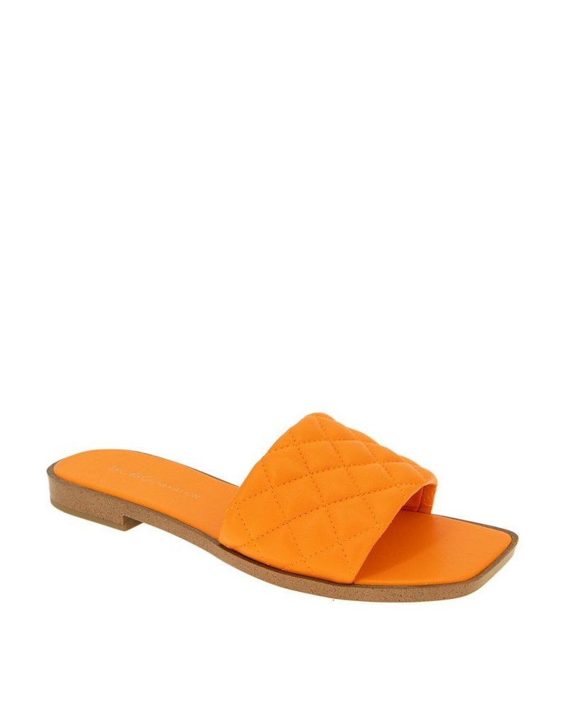 Women's Laila Flat Sandal Orange $44.50 Shoes