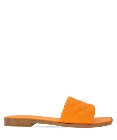 Women's Laila Flat Sandal Orange $44.50 Shoes