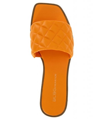 Women's Laila Flat Sandal Orange $44.50 Shoes