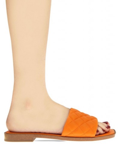 Women's Laila Flat Sandal Orange $44.50 Shoes