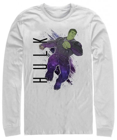 Marvel Men's Avengers Endgame Hulk Painted Portrait Poster, Long Sleeve T-shirt White $19.20 T-Shirts