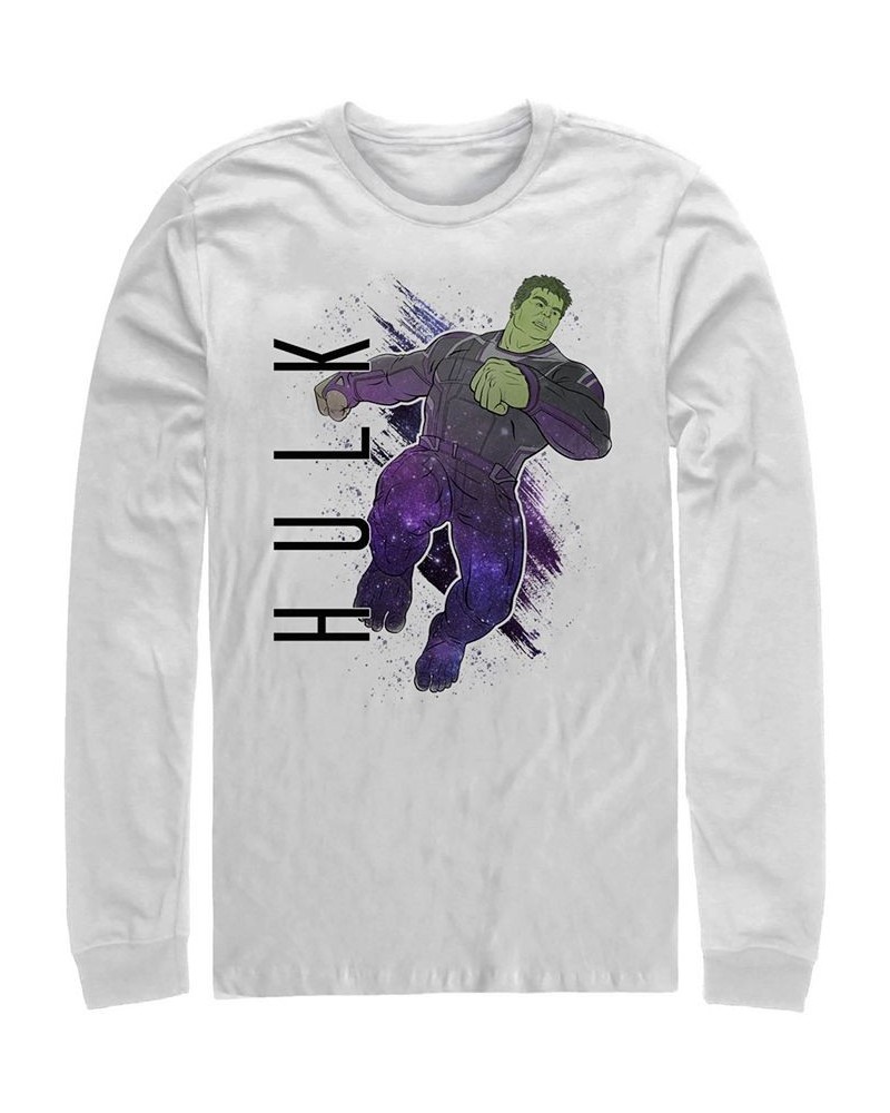 Marvel Men's Avengers Endgame Hulk Painted Portrait Poster, Long Sleeve T-shirt White $19.20 T-Shirts