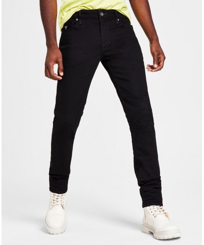 Men's Slim Tapered Fit Stretch Jeans Black $49.50 Jeans