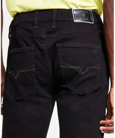 Men's Slim Tapered Fit Stretch Jeans Black $49.50 Jeans