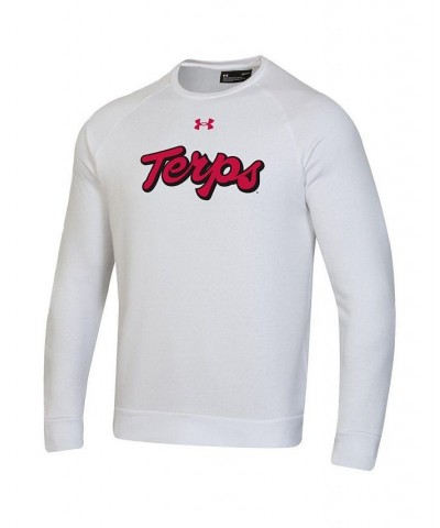 Men's White Maryland Terrapins Script All Day Pullover Sweatshirt $32.80 Sweatshirt