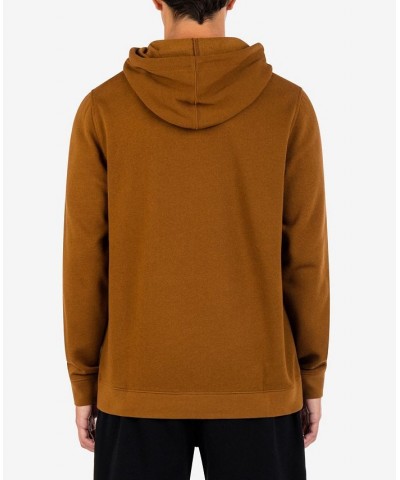 Men's Icon Boxed Pullover Hooded Sweatshirt Brown $17.25 Sweatshirt