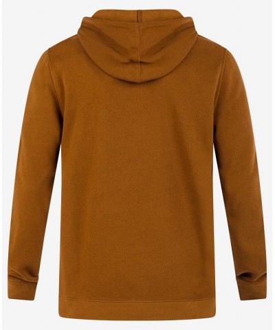 Men's Icon Boxed Pullover Hooded Sweatshirt Brown $17.25 Sweatshirt