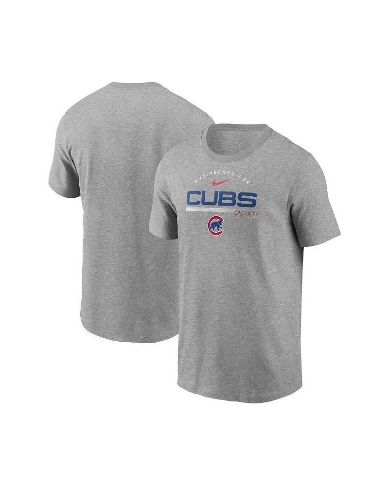 Men's Heather Gray Chicago Cubs Team Engineered Performance T-shirt $24.00 T-Shirts