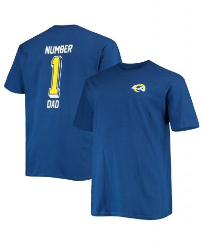 Men's Branded Royal Los Angeles Rams Big and Tall 1 Dad 2-Hit T-shirt $14.62 T-Shirts