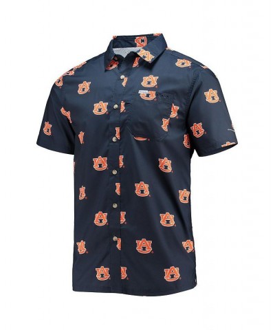 Men's Navy Auburn Tigers Super Slack Tide Omni-Shade Button-Up Shirt $40.49 Shirts