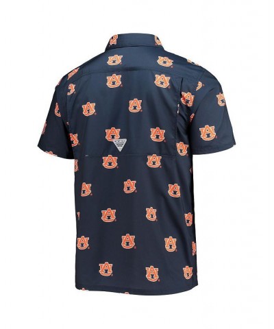 Men's Navy Auburn Tigers Super Slack Tide Omni-Shade Button-Up Shirt $40.49 Shirts