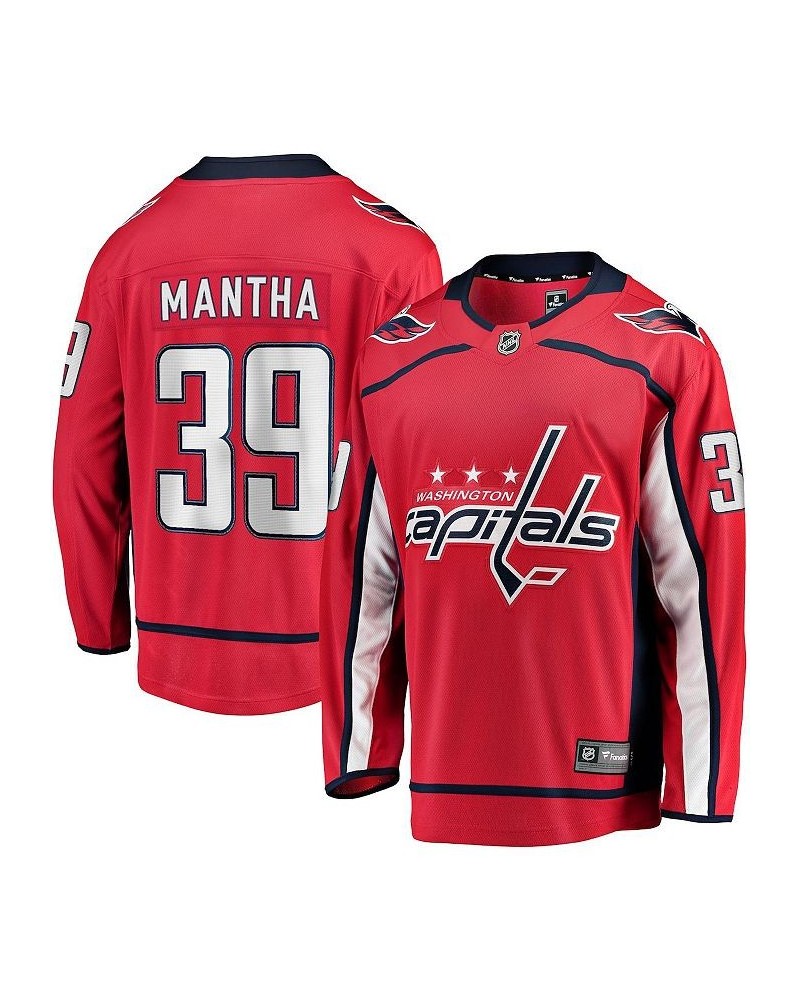 Men's Branded Anthony Mantha Red Washington Capitals Home Premier Breakaway Player Jersey $61.05 Jersey