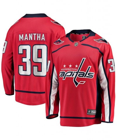 Men's Branded Anthony Mantha Red Washington Capitals Home Premier Breakaway Player Jersey $61.05 Jersey