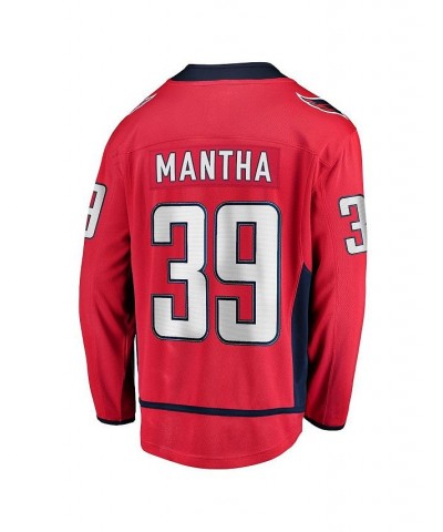 Men's Branded Anthony Mantha Red Washington Capitals Home Premier Breakaway Player Jersey $61.05 Jersey