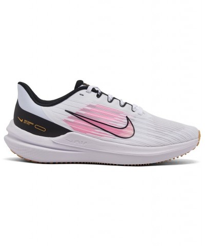 Women's Air Zoom Winflo 9 Running Sneakers White $38.50 Shoes