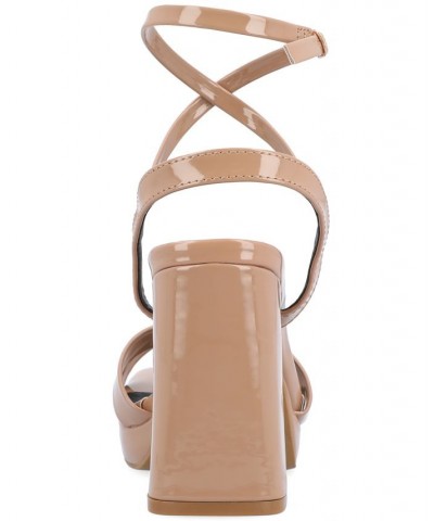 Women's Zorana Platform Sandals Tan/Beige $47.00 Shoes