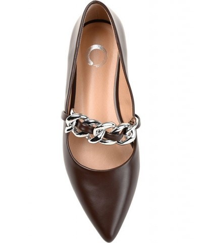 Women's Metinaa Chain Flat Brown $44.10 Shoes