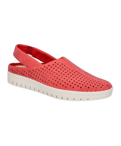 Women's Sofresh Comfort Slingback Flats Red $27.30 Shoes