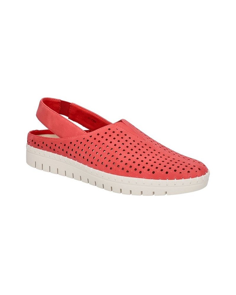 Women's Sofresh Comfort Slingback Flats Red $27.30 Shoes