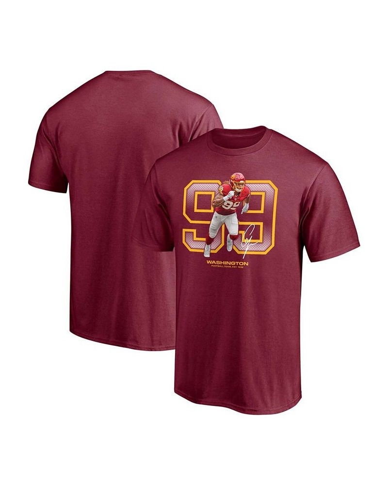 Men's Chase Young Burgundy Washington Football Team Powerhouse Player Graphic T-shirt $20.05 T-Shirts