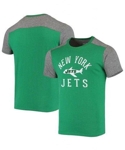 Men's Kelly Green, Heathered Gray New York Jets Gridiron Classics Field Goal Slub T-shirt $23.65 T-Shirts