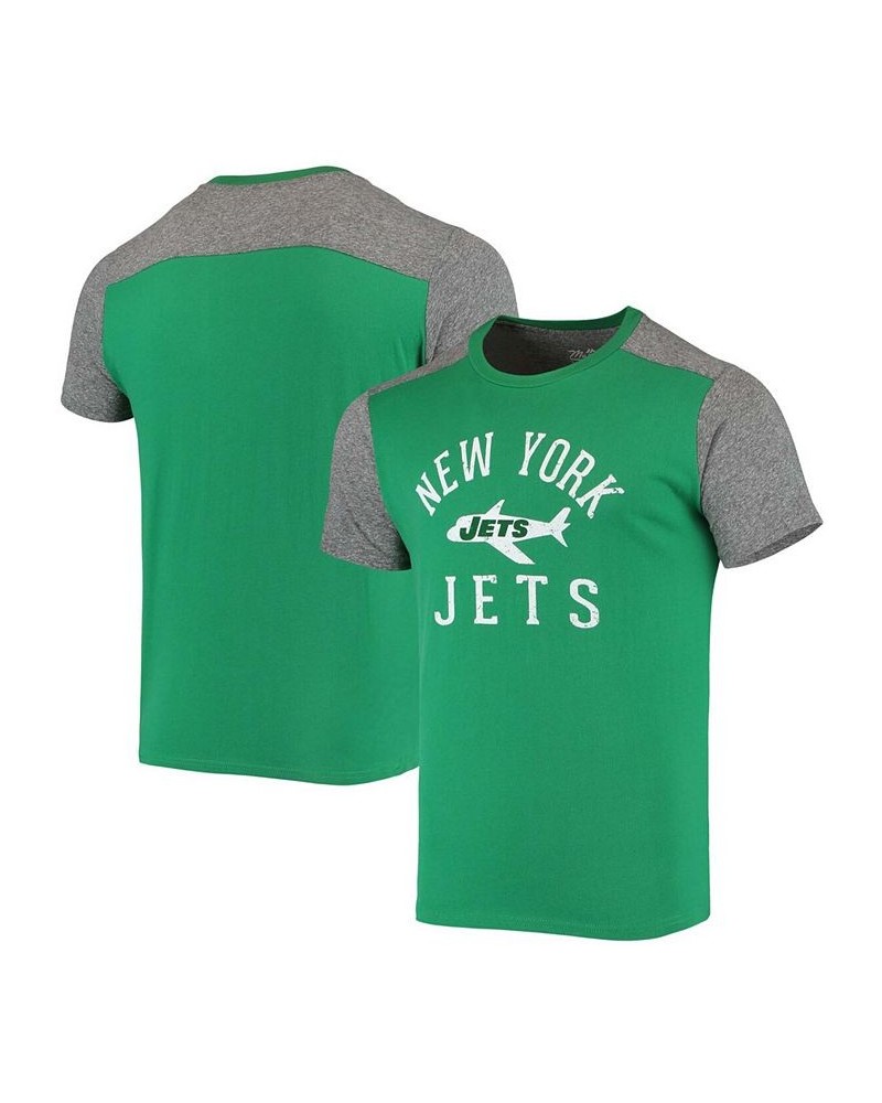 Men's Kelly Green, Heathered Gray New York Jets Gridiron Classics Field Goal Slub T-shirt $23.65 T-Shirts