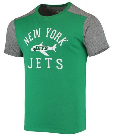 Men's Kelly Green, Heathered Gray New York Jets Gridiron Classics Field Goal Slub T-shirt $23.65 T-Shirts