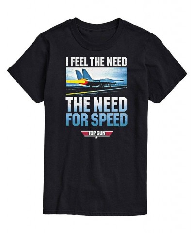 Men's Top Gun Need For Speed Printed T-shirt Black $20.99 T-Shirts